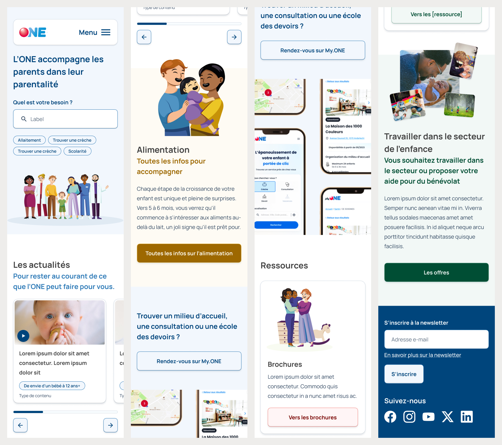 Mobile view of the homepage